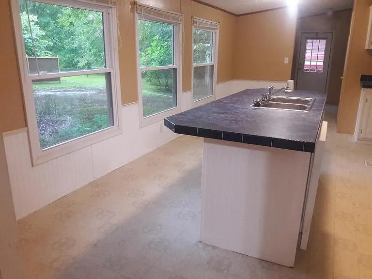 Kitchen facing the front yard