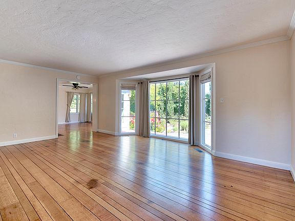View from front door into living room & dining area
