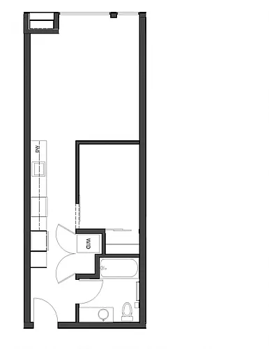 Floor plan Open 1 Bed 1 Bath 07