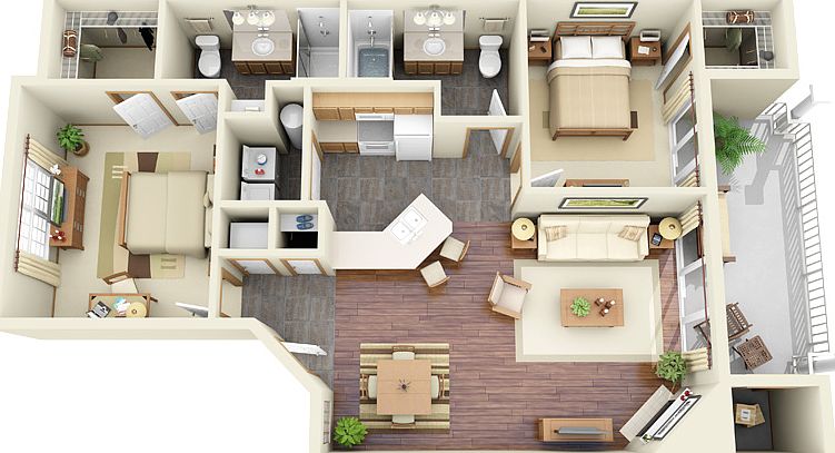 Virtual layout of actual unit