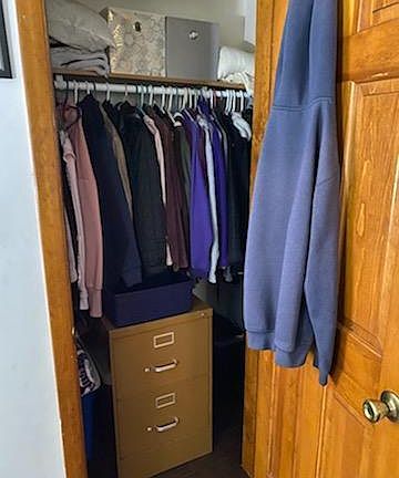Living room coat closet