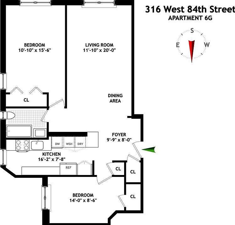 1st image of 316 W 84th St APT 6G