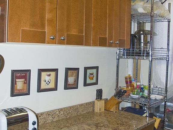 Extra kitchen cabinets and workspace