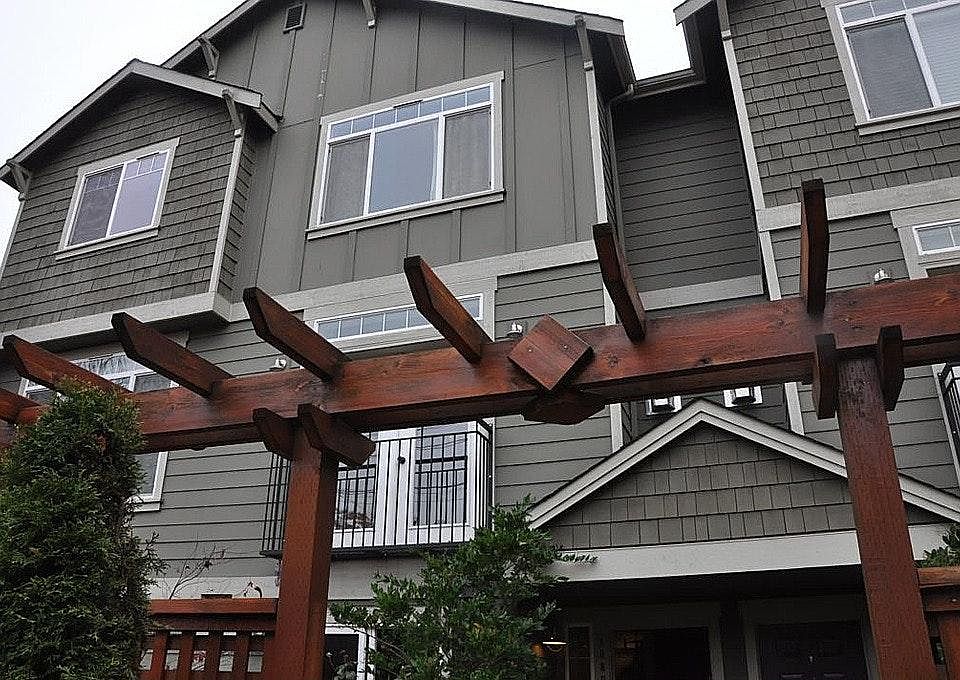 Front of townhouse (unit is on left)