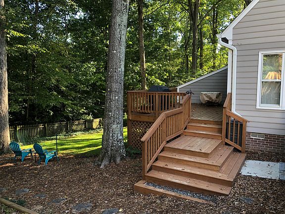 Back deck and Yard.