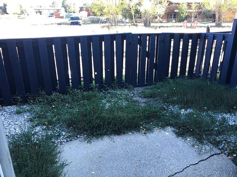 Gated back porch area