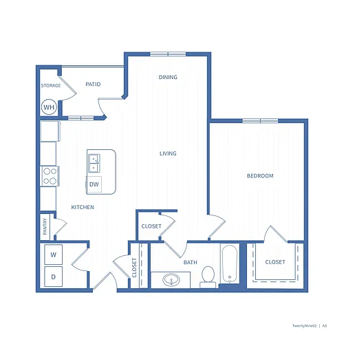 Floor plan 1X1 A3