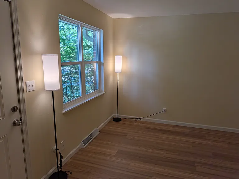 Living room and front window