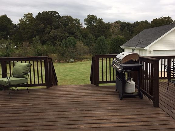 Wooded view behind house
