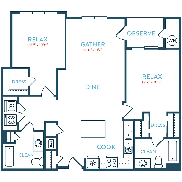 Floor plan 1111 Waypointe B17