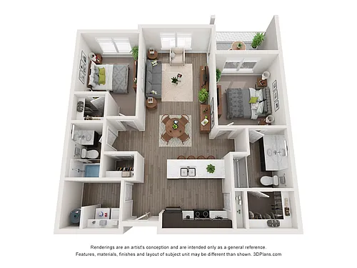 Floor plan 2-bedroom