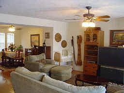 view from family room into formal dining