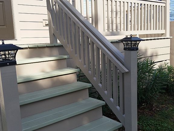 Solar lighted hand rail and 