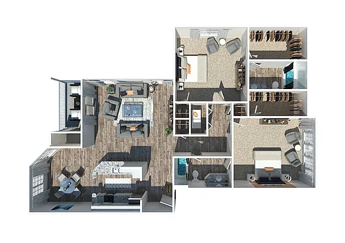 Floor plan 2 Bedroom 2 Bath
