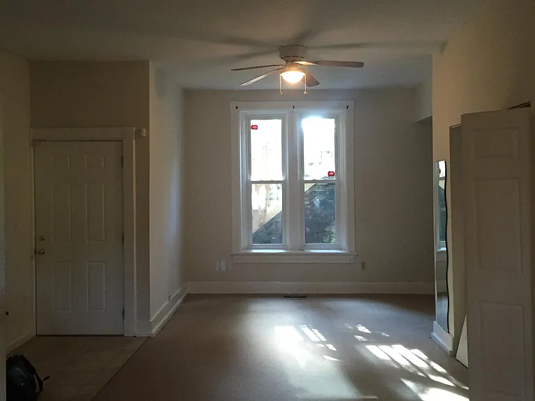 2203 Park Ave, Unit 1, View from rear of apartment to front, unfurnished
