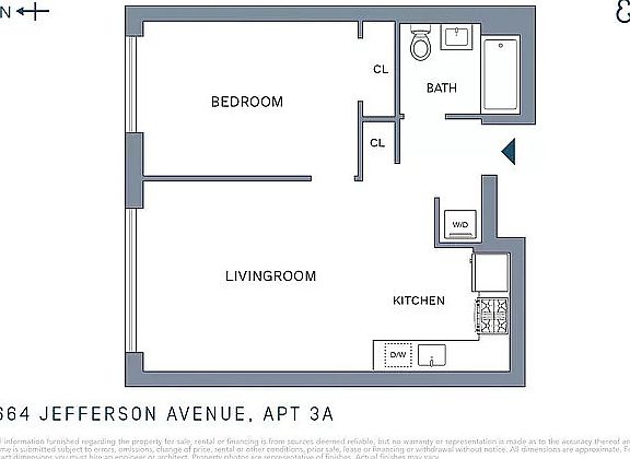 2nd image of 664 Jefferson Ave #3A
