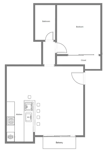 Floor plan One Bedroom