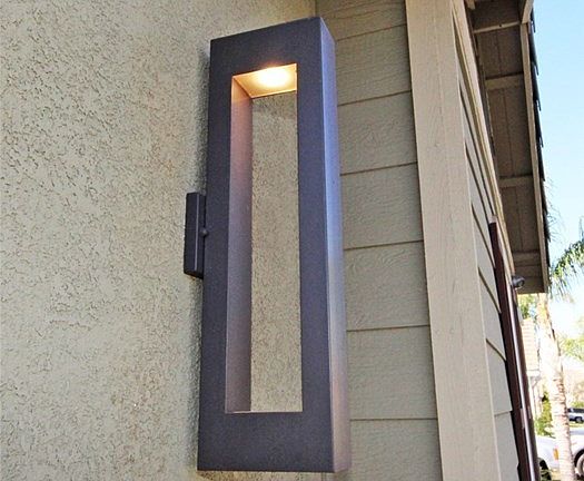Unique modern exterior lighting.