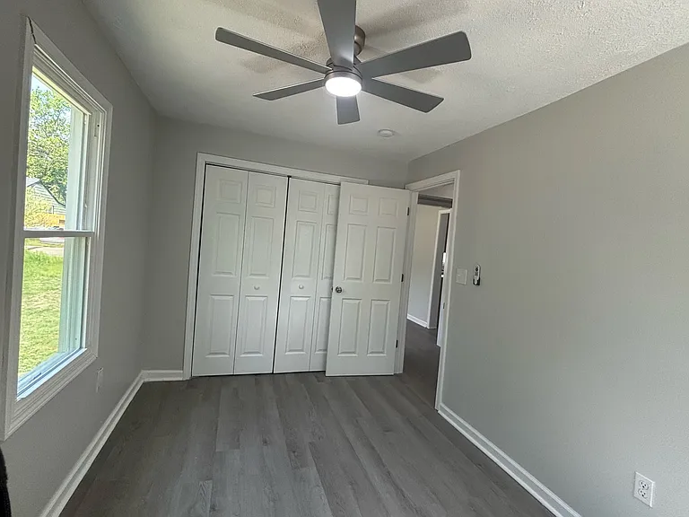 Bedroom with double closet