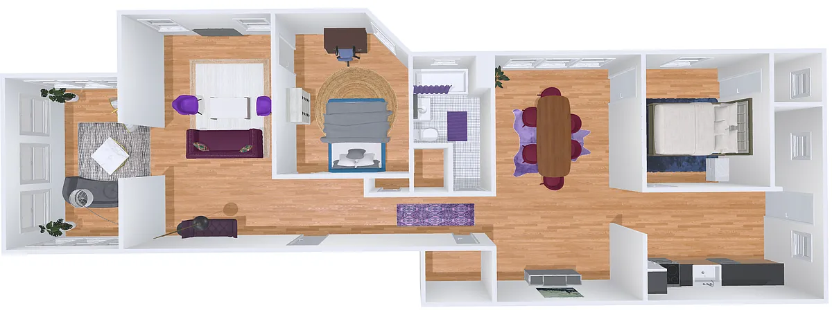 Floor plan 2 Bedroom / 1 Bathroom