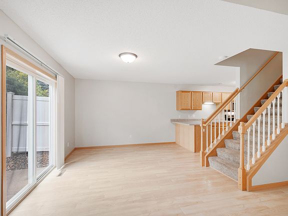 Open living and dining rooms