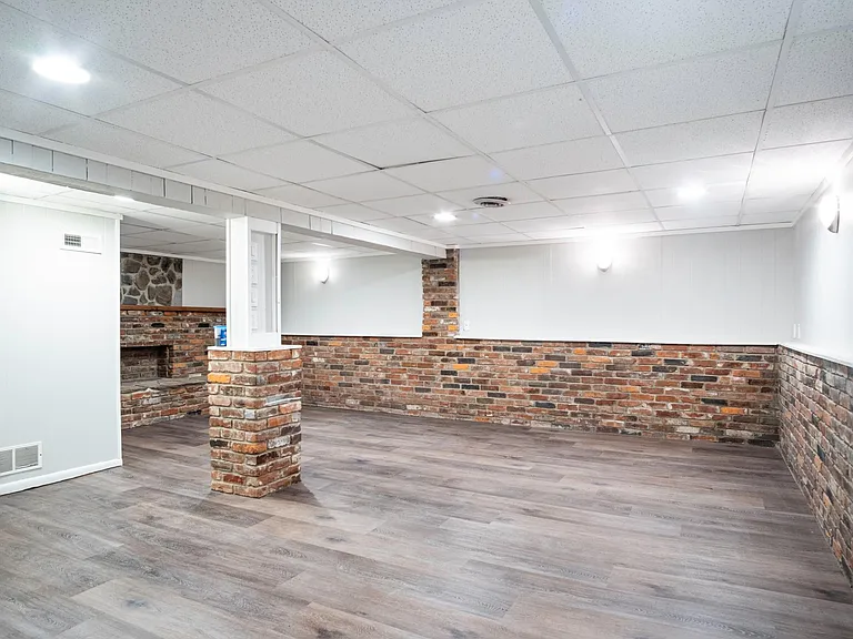 Spacious lower level family room