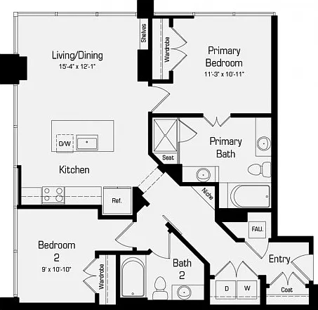 B3 | 2 bed 2 bath | 1116 Sq. Ft. B3 | 2 bed 2 bath | 1116 Sq. Ft.