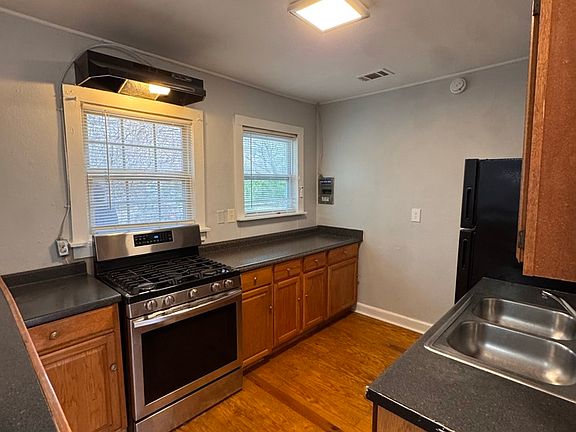 Kitchen with updated gas range