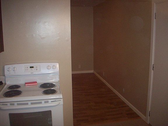 Electric Stove looking into living room