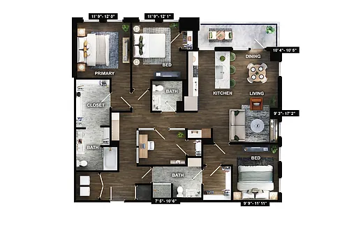 Floor plan C1-B