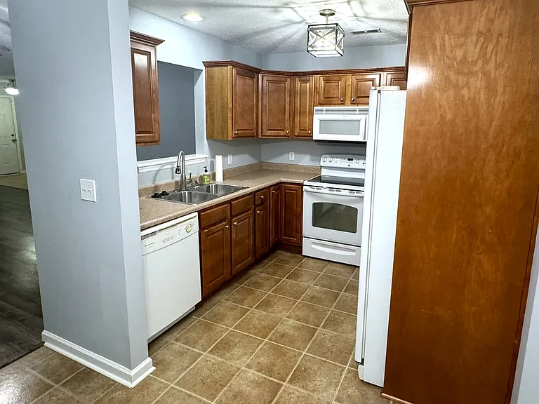 Kitchen - upgraded light fixture and paint