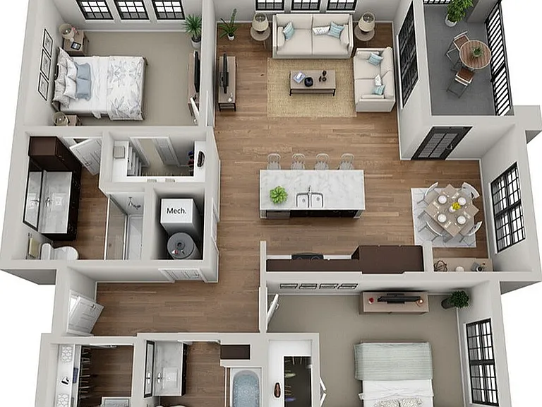Floor Plan 2D | Arrabelle Apartments | Apartments in Cedarburg, WI Floor Plan 2D | Arrabelle Apartments | Apartments in Cedarburg, WI