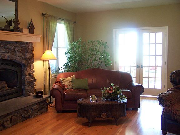 Verticle Grain Fir Wood Floors & Fireplace