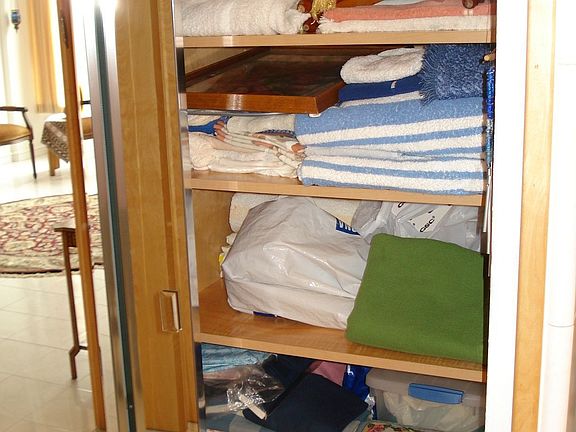 closet in bathroom