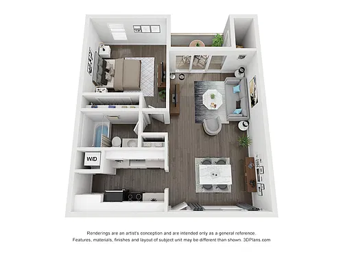 Floor plan One Bedroom Premium WD