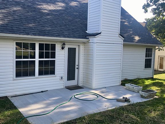 Large concrete patio