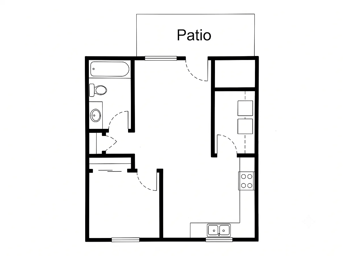 Floor plan 1 Bedroom