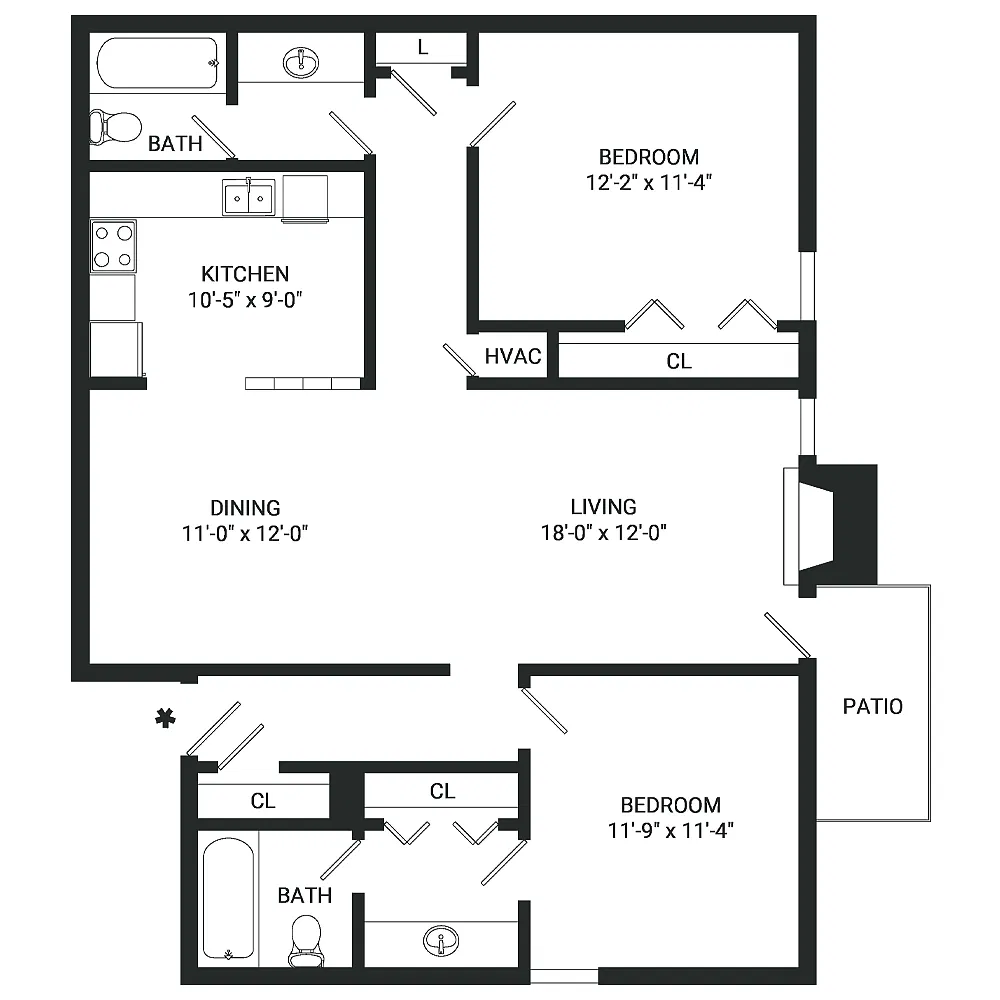 Floor plan B8- Income Restrictions Apply