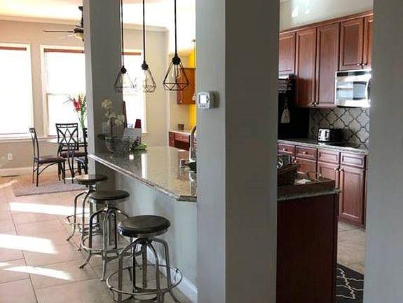 Open floor plan kitchen