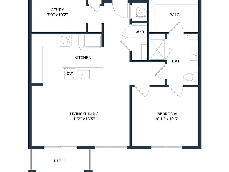 A3B | 1x1 | 934 sq ft A3B | 1x1 | 934 sq ft