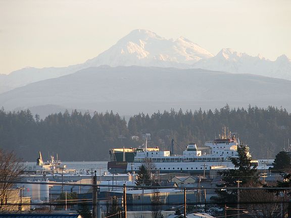 View of Mt. Baker and Dakota Creek Ind.
