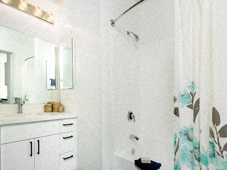 Light and bright upgraded bathroom