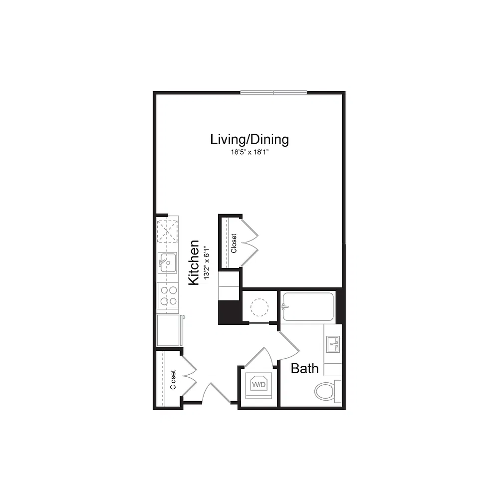 Floor plan Studio (SA-B)