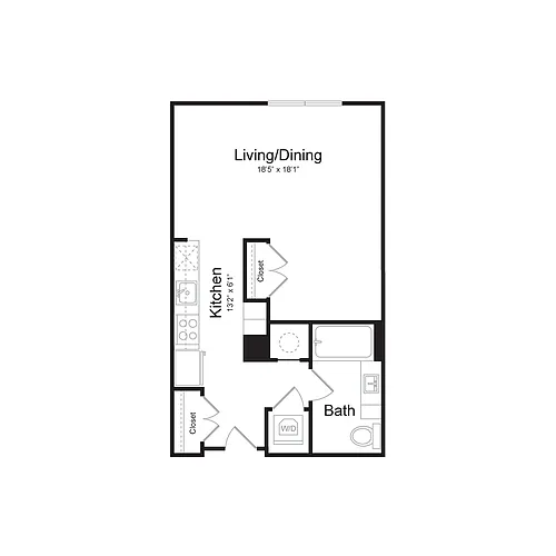 Floor plan Studio (SA-B)