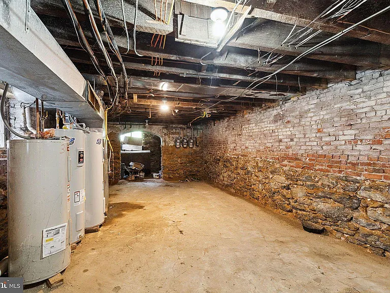 Basement, used as storage space