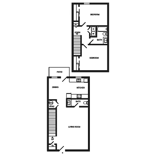 Floor plan 2x1.5 - Townhome B4U