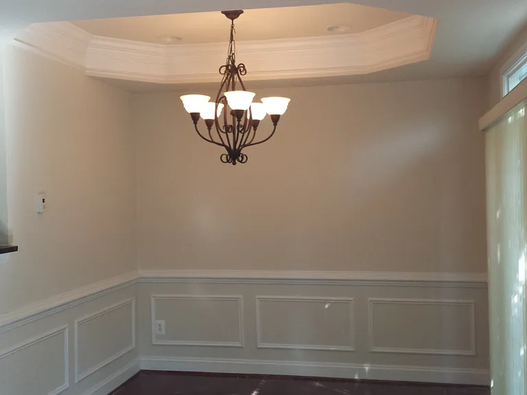 Dining Room area with beautiful crown molding.