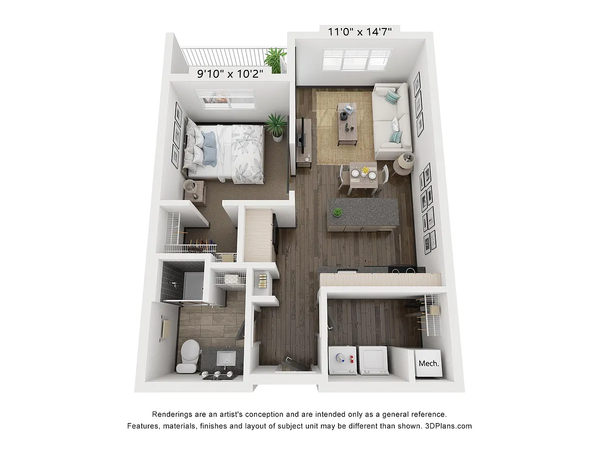 Floor plan One Bedroom Standard