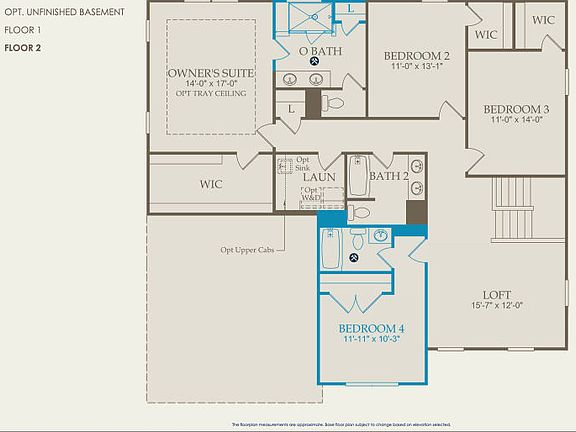 Riverton Floor Plan, Quick Move-In Home, Floor 2