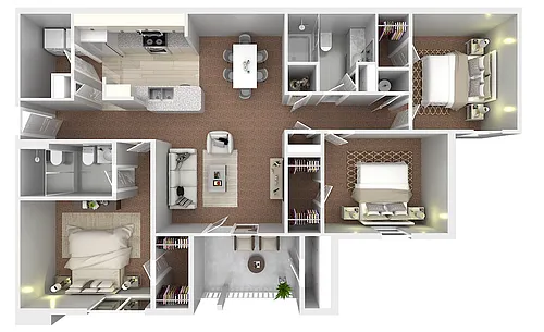 Floor plan 3x2 Flat